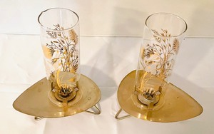 lot 105 image: Pair of Retro Candle Holders by Douglas
