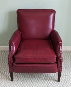 lot 53 image: Vintage Burgundy Armchair