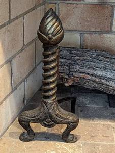 lot 74A image: Bronze Andirons
