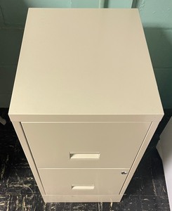 lot 204 image: Two Drawer Metal File Cabinet