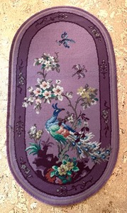 lot 211 image: Two Vintage Mohawk Carpet Mills Peacock Themed Rugs