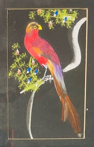 lot 235 image: Vibrant Vintage Feather Art