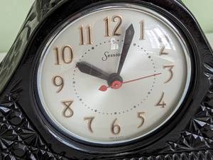 lot 157 image: Vintage Ebony Electric Mantle Clock