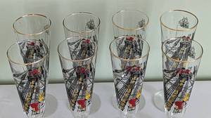 lot 174 image: Libbey Treasure Island Pilsner Glass Set
