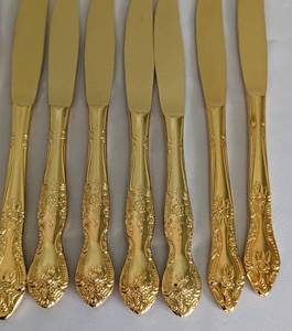 lot 176 image: Assorted Gold Tone Flatware