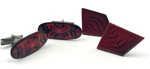 lot 258 image: Two Pairs of Enamel Cufflinks