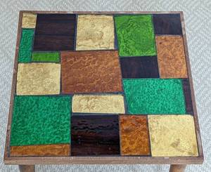 lot 16 image: Mid Century Mosaic Glass Tile Accent Table