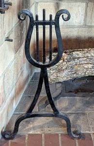 lot 26 image: Vintage Iron Andirons