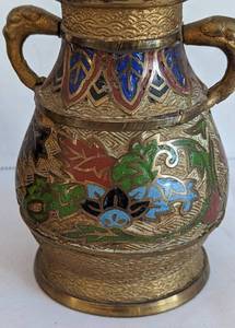 lot 27 image: Pair of Japanese Champleve Vases