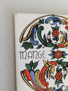 lot 294 image: Pair of Painted Scandinavian Ceramic Tiles