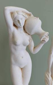 lot 356 image: Pair of Small A. Santini Alabaster Sculptures