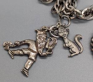 lot 193B image: Pair of Vintage Charm Bracelets