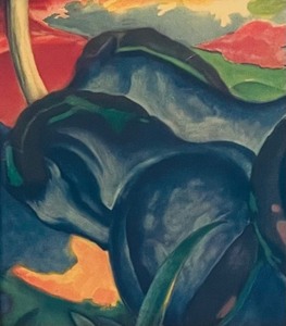 lot 376 image: Blue Horses Framed Print by Franz Marc