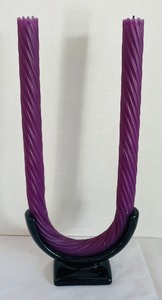 lot 379 image: Vintage Curved Candle Holder and Candles