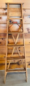 lot 402 image: 6 Foot Wooden Ladder