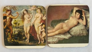 lot 412 image: Six Historical Art Print Coasters
