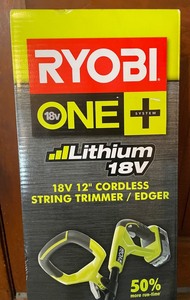 lot 404 image: Ryobi 18v 12 Cordless String Trimmer and Edger