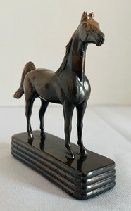 lot 422 image: Small Bronze Horse Figurine by Dodge in the West