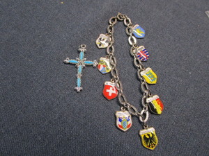 Vintage Charm Bracelet, Cross