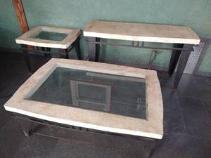 3 Table Set - End Table, Coffee Table, Sofa Table