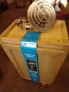 Wooden Wall Cabinet & Mr. Heater