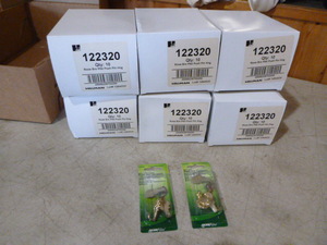 6 Boxes of Hillman Rose Brass Plated Push Pin Hangers