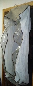 lot 29 image: Hanging Clothes Storage  Clean. Metal Frame 52l X 20 X 20