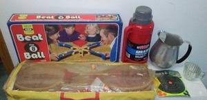 lot 37 image: Toroware Metal Pitcher, Thermos, 8 Ball Game
