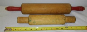 lot 57 image: (2) Vintage Rolling Pins.