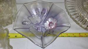 lot 61 image: Lilac And Pink Bowl, Cake Platter And Bowls.