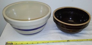 lot 64 image: (2) Great Ironstone Bowls