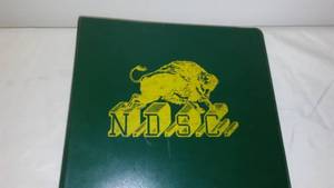 lot 67 image: NDSU - NDSC Bison Binder. Vintage Perfect In Every Way