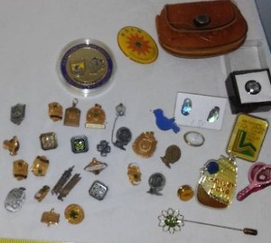 lot 85 image: 4 H Pins, Charms Lions Club And More