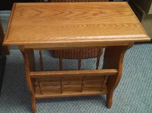 lot 104 image: Oak End Table