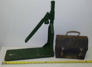 lot 108 image: Vintage Bottle Capper And Lunch Box