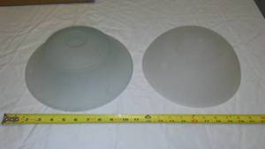 lot 126 image: (2) Vintage Ceiling Globes