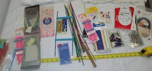 lot 128 image: Many Knitting Needles Plus Circular