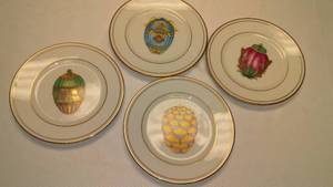 lot 141 image: St. Limoges Faberge Egg Salad Plates (4)