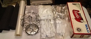 lot 169 image: Keurig Pod Spinner, Plasticware, Shelf Liner.