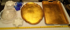 lot 176 image: Gold Platters, CreamSugar, And More