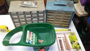 lot 189 image: 2 Metal Parts cabinets and more