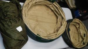 lot 190 image: Riding Mower cover plus 2 expandable Vinyl containers