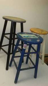 lot 250 image: (3) Wood Stools