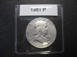 2. 1951-P Franklin Silver Half Dollar