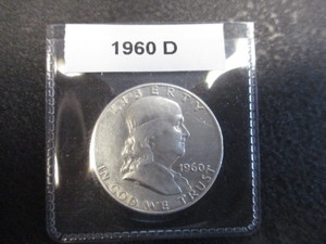 10. 1960-D Franklin Silver Half Dollar