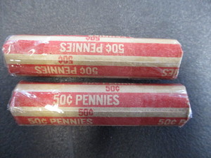 37. 2 Rolls of (50) Lincoln Wheatback Pennies