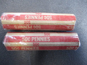 38. 2 Rolls of (50) Lincoln Wheatback Pennies