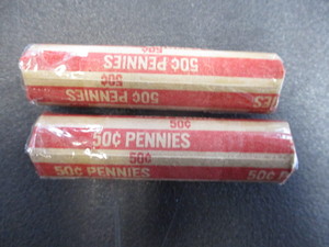 45. 2 Rolls of (50) Lincoln Wheatback Pennies