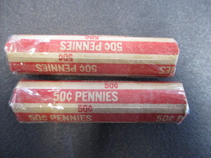 46. 2 Rolls of (50) Lincoln Wheatback Pennies