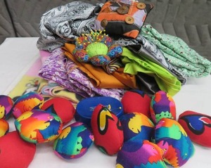FABRIC AND PINCUSHIONS